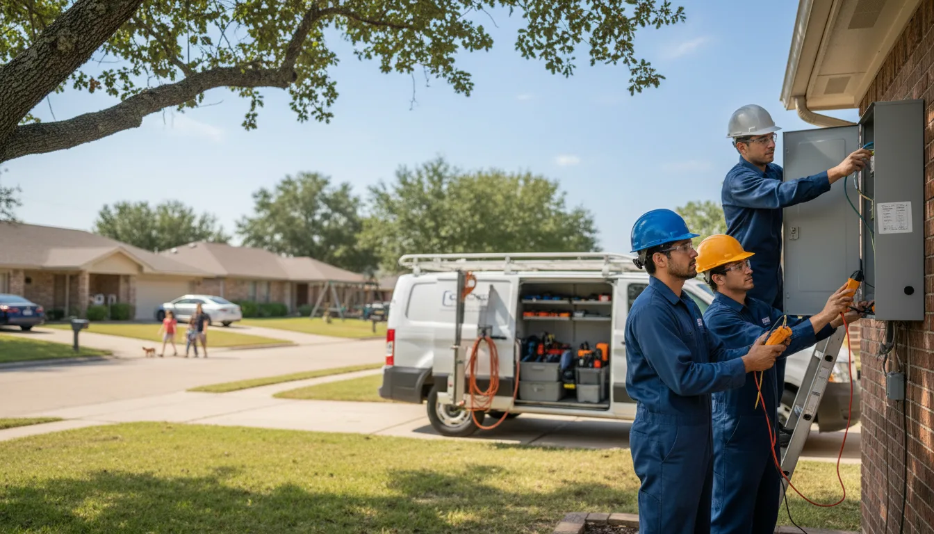 Certified electrician providing emergency electrical services in Sheffield, TX